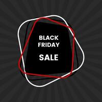 bannière de vente vendredi noir sur fond noir. illustration vectorielle. vecteur