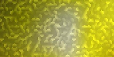 toile de fond de vecteur jaune clair avec un lot d'hexagones.