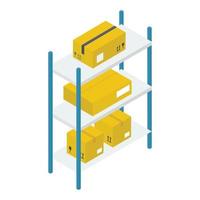 concepts de rayonnage à colis vecteur