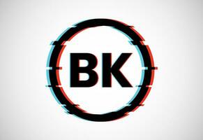 initiale lettre b k logo conception vecteur. graphique alphabet symbole pour entreprise affaires vecteur