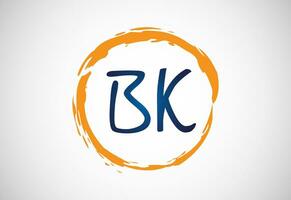 initiale lettre b k logo conception vecteur. graphique alphabet symbole pour entreprise affaires vecteur