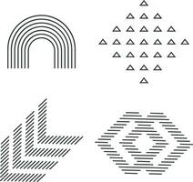 minimaliste géométrique forme avec Facile conception. vecteur illustration