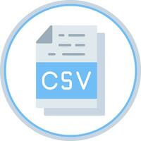 csv fichier format vecteur icône conception