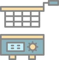 Profond friteuse vecteur icône conception