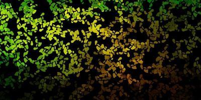 modèle vectoriel vert foncé, jaune avec des formes abstraites.