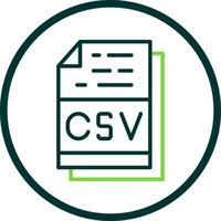 csv fichier format vecteur icône conception