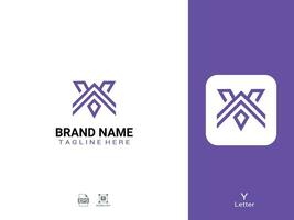 y monogramme affaires lettre logo vecteur