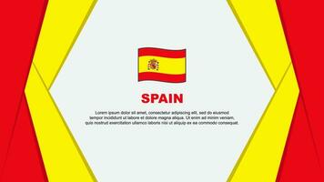 Espagne drapeau abstrait Contexte conception modèle. Espagne indépendance journée bannière dessin animé vecteur illustration. Espagne Contexte