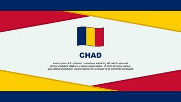 tchad drapeau abstrait Contexte conception modèle. tchad indépendance journée bannière dessin animé vecteur illustration. tchad vecteur