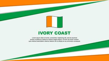 Ivoire côte drapeau abstrait Contexte conception modèle. Ivoire côte indépendance journée bannière dessin animé vecteur illustration. Ivoire côte conception