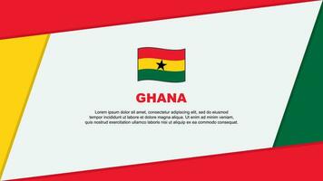 Ghana drapeau abstrait Contexte conception modèle. Ghana indépendance journée bannière dessin animé vecteur illustration. Ghana indépendance journée