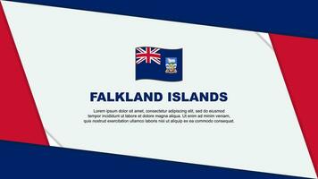 Falkland îles drapeau abstrait Contexte conception modèle. Falkland îles indépendance journée bannière dessin animé vecteur illustration. Falkland îles indépendance journée