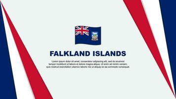 Falkland îles drapeau abstrait Contexte conception modèle. Falkland îles indépendance journée bannière dessin animé vecteur illustration. Falkland îles drapeau