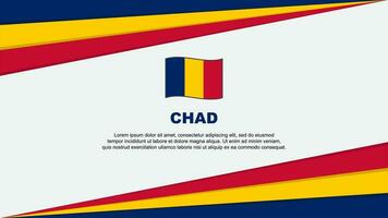tchad drapeau abstrait Contexte conception modèle. tchad indépendance journée bannière dessin animé vecteur illustration. tchad conception