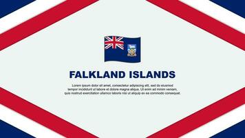 Falkland îles drapeau abstrait Contexte conception modèle. Falkland îles indépendance journée bannière dessin animé vecteur illustration. Falkland îles modèle