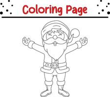 content Père Noël claus Noël coloration page pour enfants. content hiver Noël thème coloration livre. vecteur