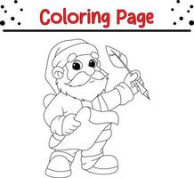 content Père Noël claus Noël coloration page pour enfants. content hiver Noël thème coloration livre. vecteur