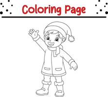 content Noël coloration livre page pour les enfants. vecteur