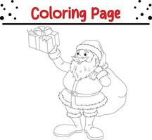 content Père Noël claus Noël coloration page pour enfants. content hiver Noël thème coloration livre. vecteur