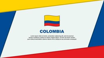 Colombie drapeau abstrait Contexte conception modèle. Colombie indépendance journée bannière dessin animé vecteur illustration. Colombie bannière