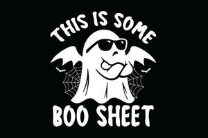 cette est certains huer feuille marrant Halloween fantôme T-shirt conception vecteur