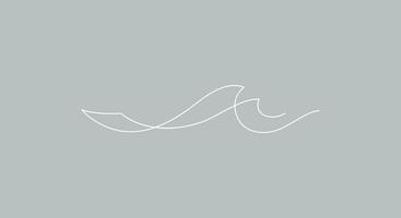 océan vague modèle minimalisme concept un ligne vecteur