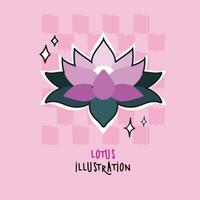 rose lotus fleur logo plat vecteur conception , carte conception avec rose lotus