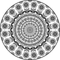 scandinave floral mandala conception, décrit vecteur isolé sur blanc Contexte