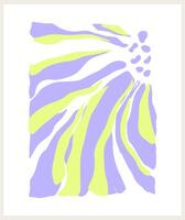 abstrait sensationnel floral affiche y2k. moderne branché minimaliste style. main tiré pour fond d'écran, mur décor, tissu, carte postale, couverture, modèle, bannière. vecteur