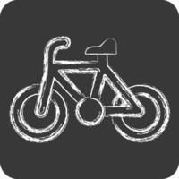 icône bicyclette en relation à vélo symbole. craie style. Facile conception modifiable. Facile illustration vecteur
