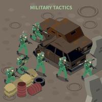 illustration vectorielle de tactique militaire composition isométrique