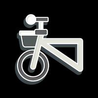 icône panier en relation à vélo symbole. brillant style. Facile conception modifiable. Facile illustration vecteur