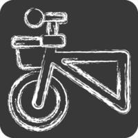 icône panier en relation à vélo symbole. craie style. Facile conception modifiable. Facile illustration vecteur