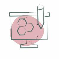 icône théorie. en relation à biochimie symbole. Couleur place style. Facile conception modifiable. Facile illustration vecteur