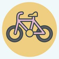 icône bicyclette en relation à vélo symbole. Couleur camarade style. Facile conception modifiable. Facile illustration vecteur