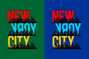 Nouveau york ville, pour impression sur t chemises etc. vecteur