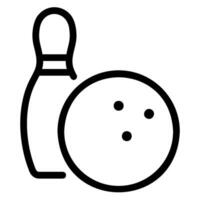icône de ligne de bowling vecteur