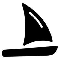 icône de glyphe de planche à voile vecteur