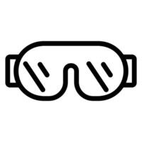 icône de ligne de lunettes de ski vecteur