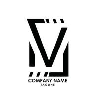 mv typographie logo vecteur