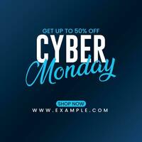 cyber Lundi vente typographie bannière, cyber Lundi promotionnel Publier conception vecteur