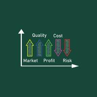 quadrant concept diagramme logo illustration vecteur