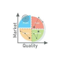 quadrant concept diagramme logo illustration vecteur