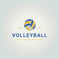 Facile volley-ball logo icône vecteur conception, illustration de volée championnat