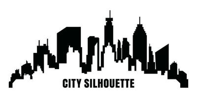 ville silhouette. moderne plat ville architecture. Urbain ville paysage. illustrations. vecteur