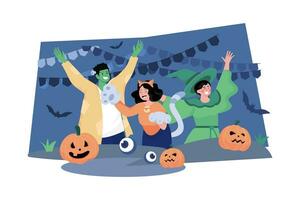 content Halloween illustration concept sur blanc Contexte vecteur