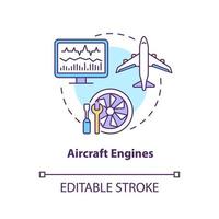 icône de concept de moteurs d'avion vecteur