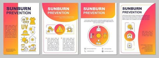 modèle de brochure sur la prévention des coups de soleil vecteur