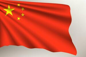 agitant drapeau Chine vecteur graphique conception Contexte