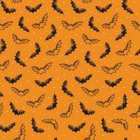 sans couture Halloween chauve souris sur Orange Contexte vecteur